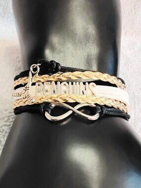 BNWOT 3/$25 Florence Scovel 7" Pittsburgh Penguins NHL Bracelet Fashion Jewelry!